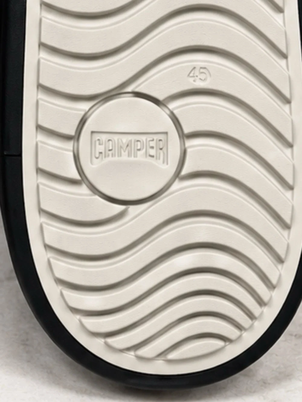 Camper Chasis men’s high-top sneakers / ankle boots in classic black leather.